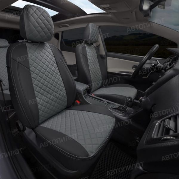 Чехлы Автопилот Экокожа Ромб на Hyundai H1 8 мест (2007+)