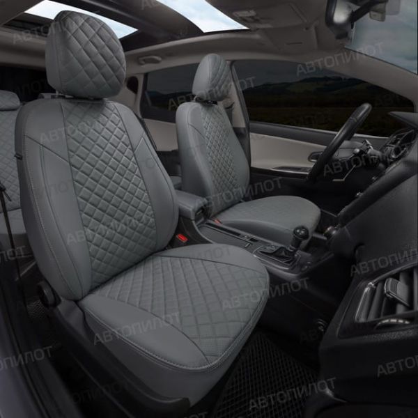 Чехлы Автопилот Экокожа Ромб на Hyundai H1 8 мест (2007+)