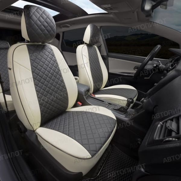 Чехлы Автопилот Экокожа Ромб на Hyundai H1 8 мест (2007+)