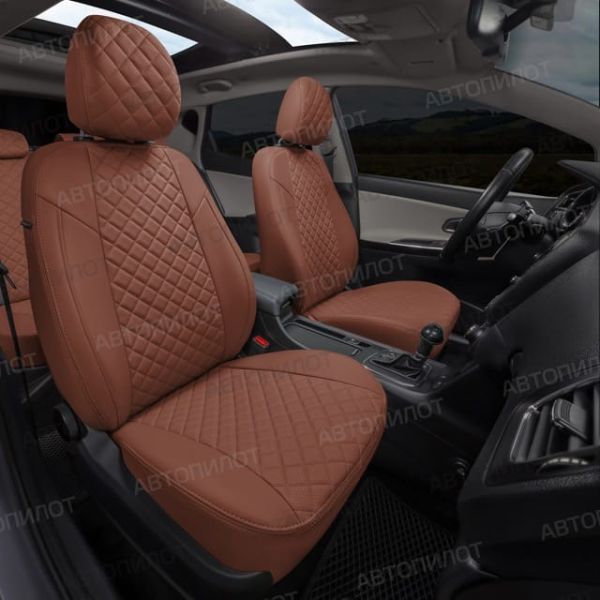 Чехлы Автопилот Экокожа Ромб на Hyundai H1 8 мест (2007+)