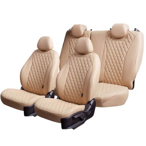 Чехлы Премиум Экокожа Байрон Ромб на Chevrolet Lacetti