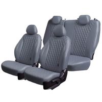 Чехлы Премиум Экокожа Байрон Ромб на Chevrolet Lacetti