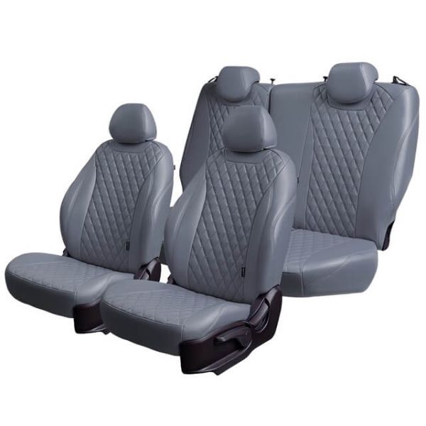 Чехлы Премиум Экокожа Байрон Ромб на Chevrolet Lacetti
