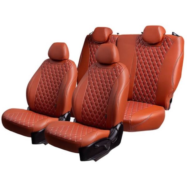 Чехлы Премиум Экокожа Байрон Ромб на Chevrolet Lacetti