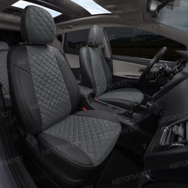 Чехлы Автопилот Алькантара Ромб на Hyundai Grand Starex 9 мест 2007-2020 г.в.