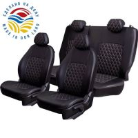 Чехлы Экокожа Турин Ромб на Fiat Albea 2002-2012 г.в. Чехлы Экокожа Турин Ромб на Fiat Albea 2002-2012 г.в.