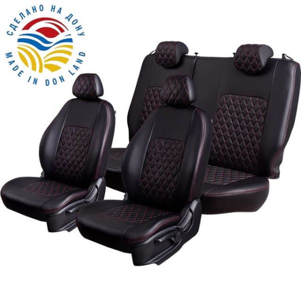 Чехлы Экокожа Турин Ромб на Fiat Albea 2002-2012 г.в. Чехлы Экокожа Турин Ромб на Fiat Albea 2002-2012 г.в.
